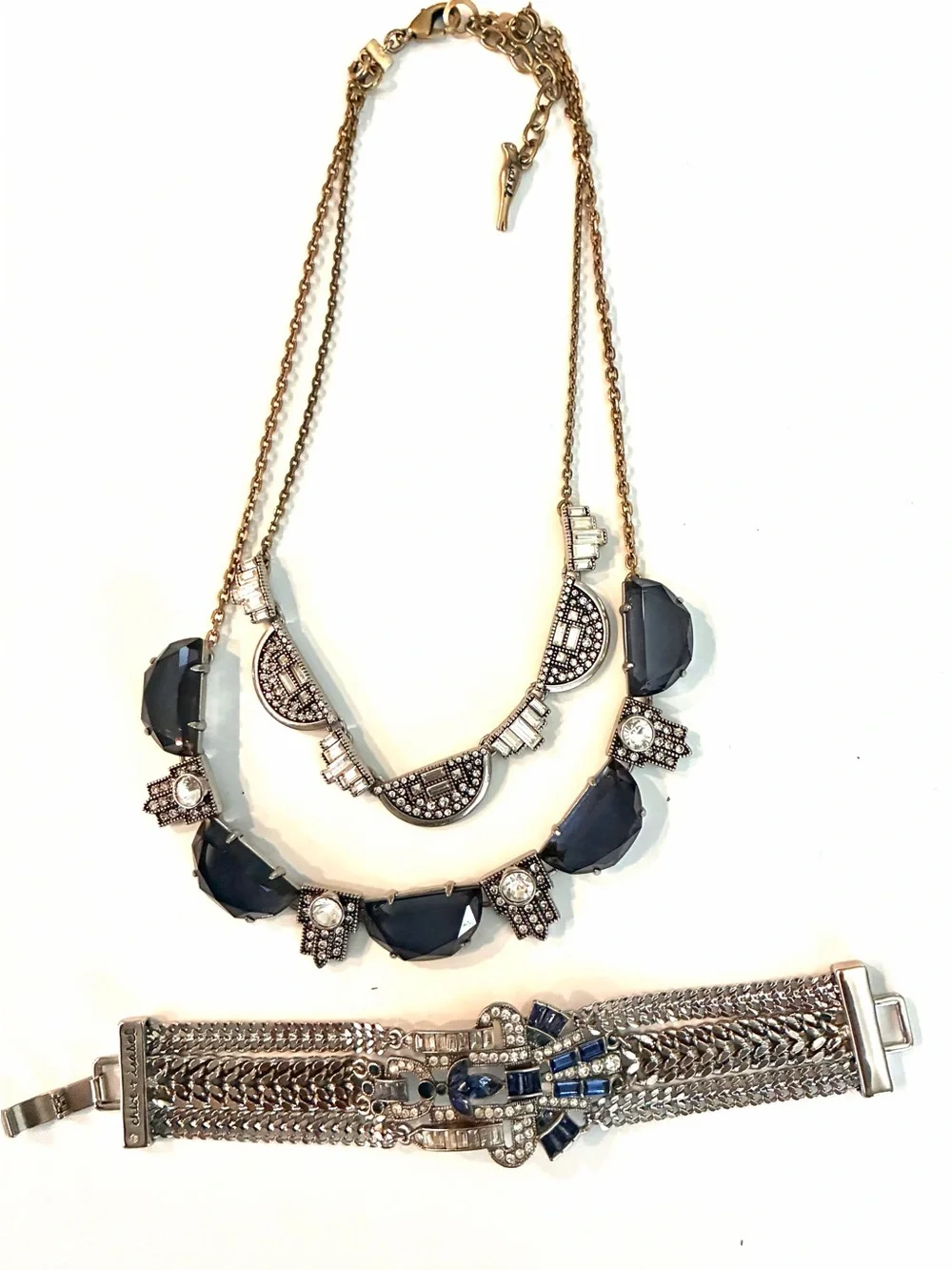 Chloe + Isabel Grand Cabaret two-tier Convertible Necklace w/ matching Bracelet